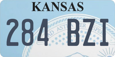 KS license plate 284BZI