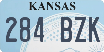 KS license plate 284BZK