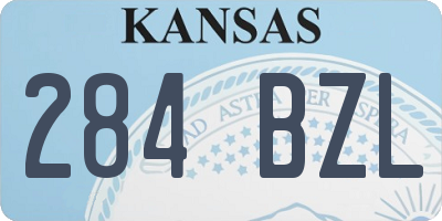 KS license plate 284BZL