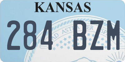 KS license plate 284BZM