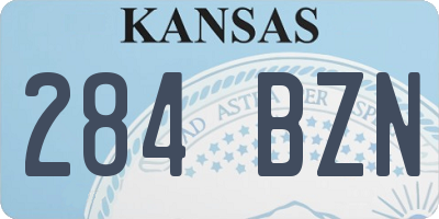 KS license plate 284BZN