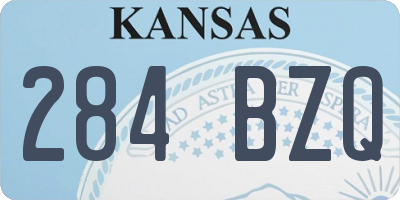 KS license plate 284BZQ