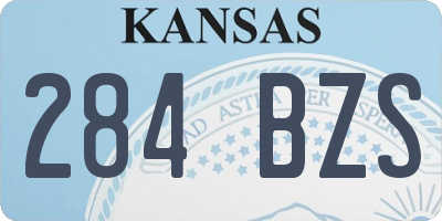 KS license plate 284BZS