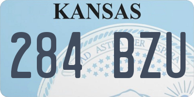 KS license plate 284BZU