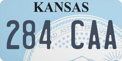 KS license plate 284CAA