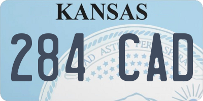 KS license plate 284CAD