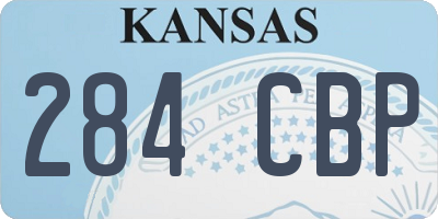 KS license plate 284CBP
