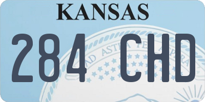 KS license plate 284CHD