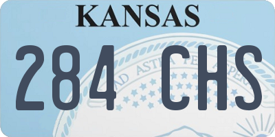 KS license plate 284CHS