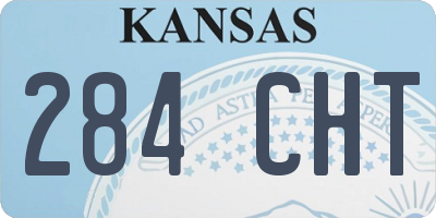 KS license plate 284CHT