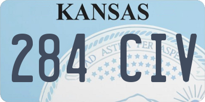 KS license plate 284CIV