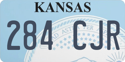 KS license plate 284CJR