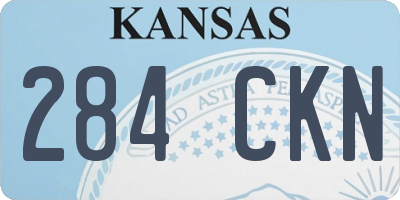KS license plate 284CKN