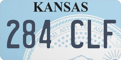 KS license plate 284CLF