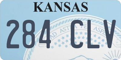 KS license plate 284CLV