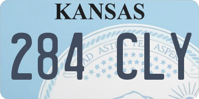 KS license plate 284CLY