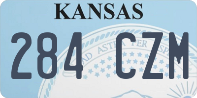 KS license plate 284CZM
