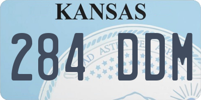 KS license plate 284DDM