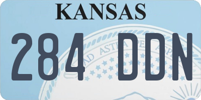 KS license plate 284DDN