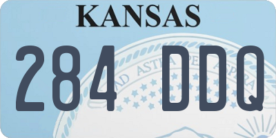 KS license plate 284DDQ