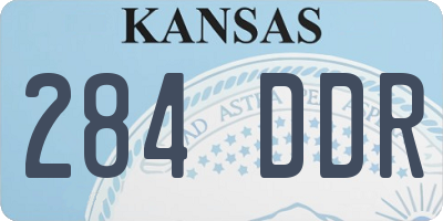 KS license plate 284DDR