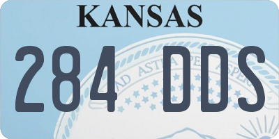 KS license plate 284DDS