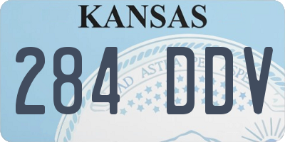 KS license plate 284DDV