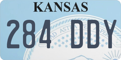 KS license plate 284DDY