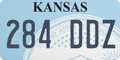 KS license plate 284DDZ