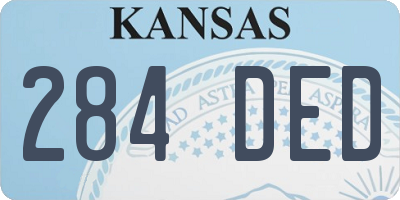 KS license plate 284DED