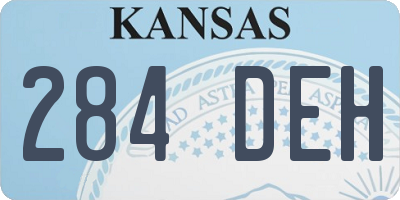 KS license plate 284DEH
