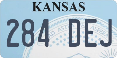 KS license plate 284DEJ