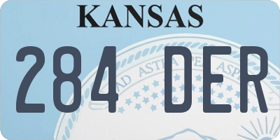 KS license plate 284DER