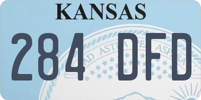 KS license plate 284DFD