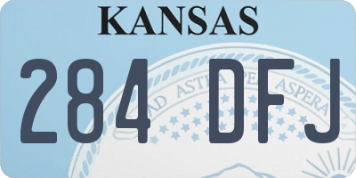 KS license plate 284DFJ