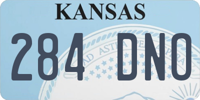 KS license plate 284DNO