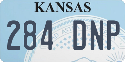 KS license plate 284DNP