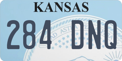 KS license plate 284DNQ