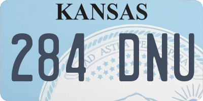 KS license plate 284DNU