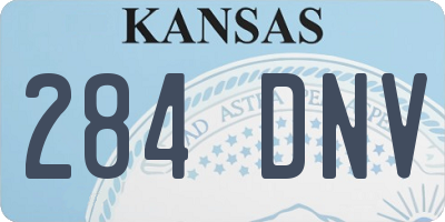 KS license plate 284DNV