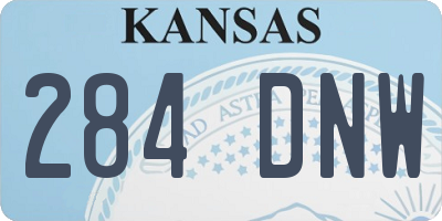 KS license plate 284DNW