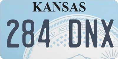 KS license plate 284DNX