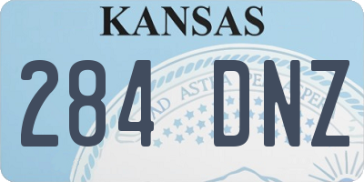 KS license plate 284DNZ
