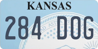 KS license plate 284DOG