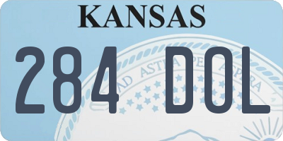 KS license plate 284DOL