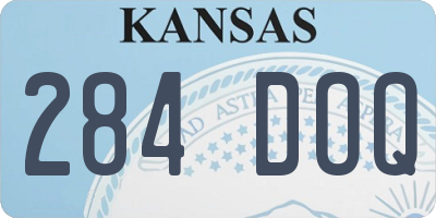 KS license plate 284DOQ