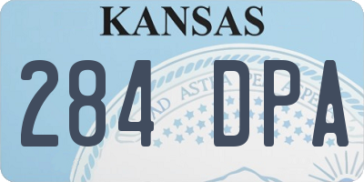 KS license plate 284DPA
