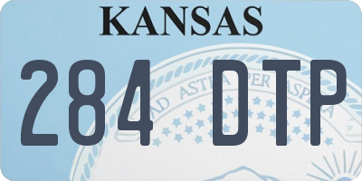 KS license plate 284DTP
