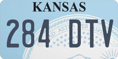 KS license plate 284DTV