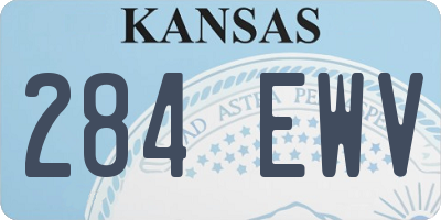 KS license plate 284EWV